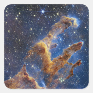 Pegatina Cuadrada Pilares de la creación parecen T-Rex