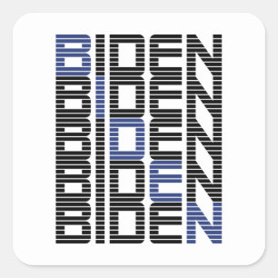 Pegatina Cuadrada Pilas de texto BIDEN