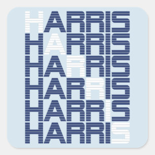 Pegatina Cuadrada Pilas de texto HARRIS