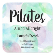 Pilates Yoga Reiki Studio Watercolor Splash