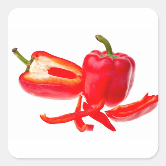 Pegatina Cuadrada Pimienta roja (Anverso)