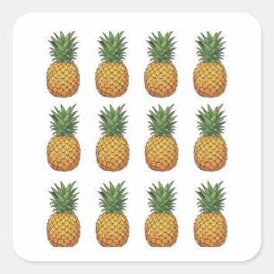 Pegatina Cuadrada Piña