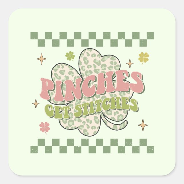 Pegatina Cuadrada Pinches Obtener puntos (Anverso)
