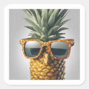 Pegatina Cuadrada Pineapple Crazo
