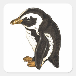 Pegatina Cuadrada Pingüino de Liesel Bendio Potter