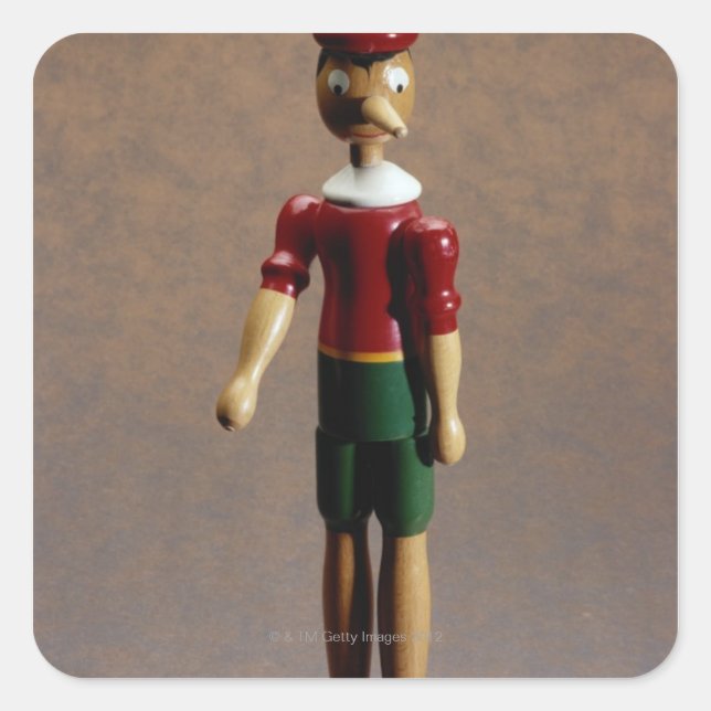 Pegatina Cuadrada Pinocchio (Anverso)