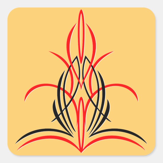 Pegatina Cuadrada Pinstripe (Anverso)