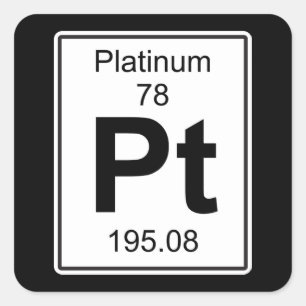 Pegatina Cuadrada Pinta - Platino