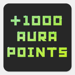 Pegatina Cuadrada Pintado a mano + 1000 puntos de Aura 