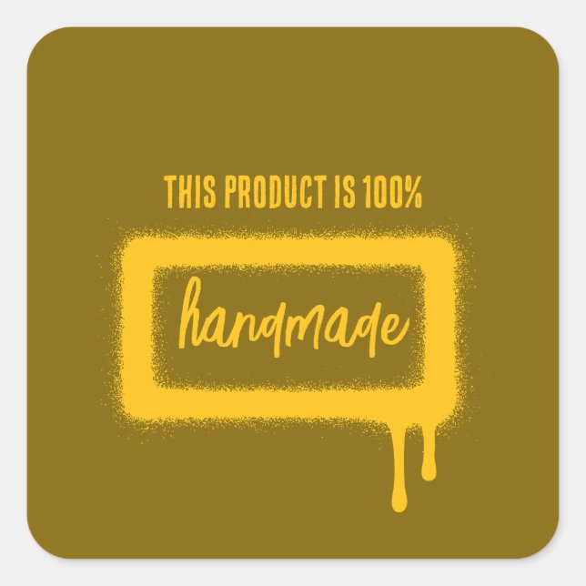 Pegatina Cuadrada Pintado de pulverización (Anverso)