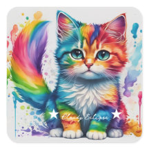 Pintor de Gatito Arcoiris