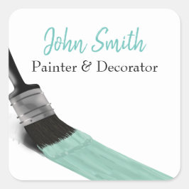Pegatina Cuadrada Pintura de la empresa de servicios de pintores Bru