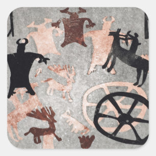 Pegatina Cuadrada Pintura de roca 1994