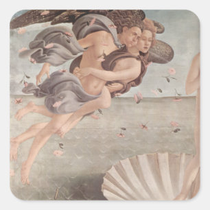 Pegatina Cuadrada Pintura del Renacimiento Botticelli