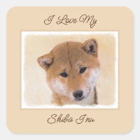 Pintura Shiba Inu (roja) - Plaza de Arte Perro ori