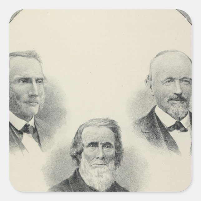 Pegatina Cuadrada Pioneros de Sacto Valley (Anverso)