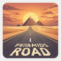 Pirámides de la carretera al atardecer Arte de via