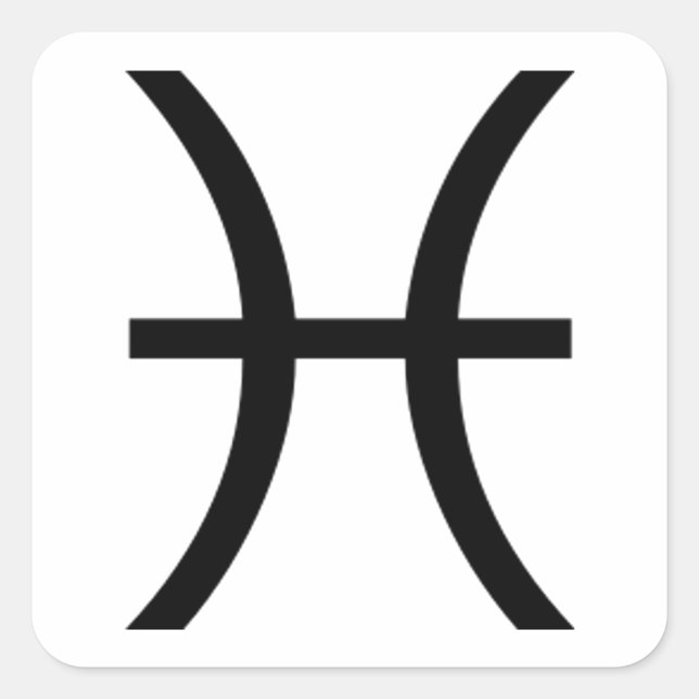 Pegatina Cuadrada Pisces (Anverso)