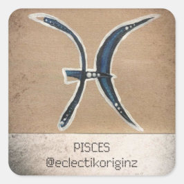Pegatina Cuadrada Pisces