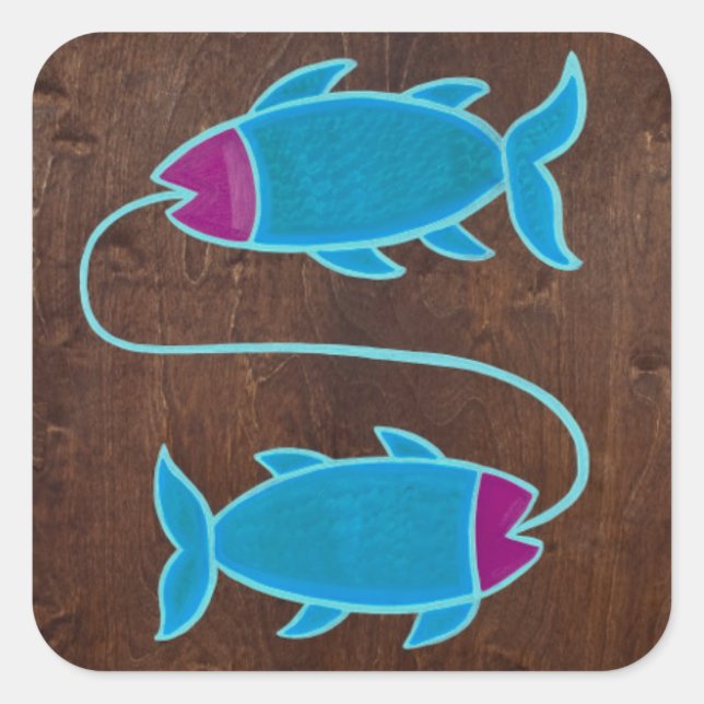 Pegatina Cuadrada Pisces 2008 (Anverso)