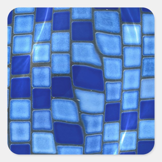 Pegatina Cuadrada Piscina (Anverso)