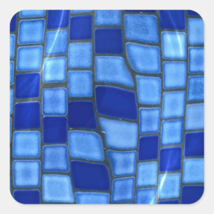 Pegatina Cuadrada Piscina