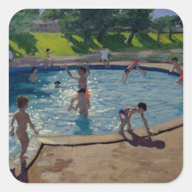 Pegatina Cuadrada Piscina 1999 (Anverso)