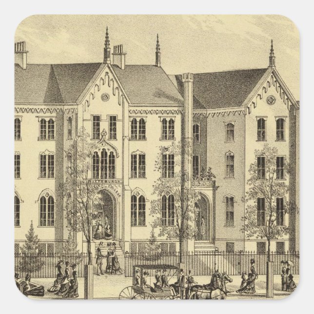 Pegatina Cuadrada Pittsburgh (Anverso)