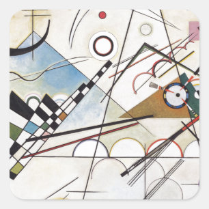 Pegatina Cuadrada PixDezines Kandinsky 1923 Composición VIII