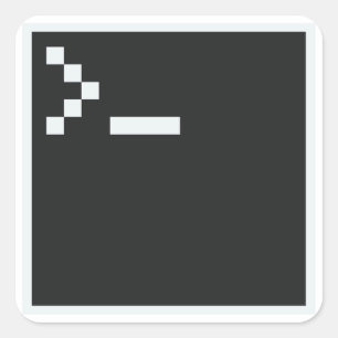 Pegatina Cuadrada Pixel Shell