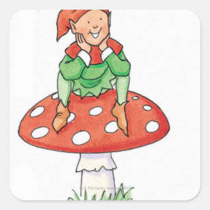 Pegatina Cuadrada Pixie en Toadstool