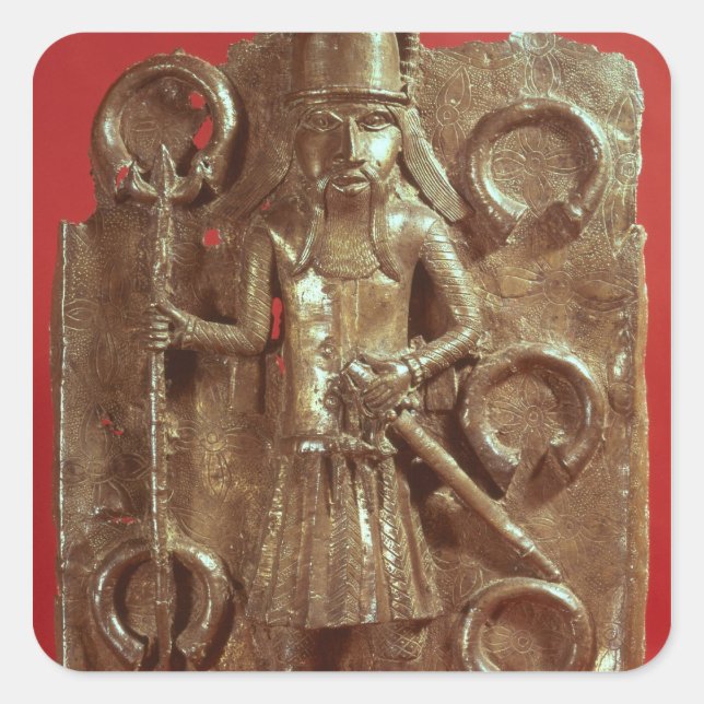 Pegatina Cuadrada Placa de Benin (Anverso)