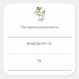 Pegatina Cuadrada Placas de himnos en memoria de