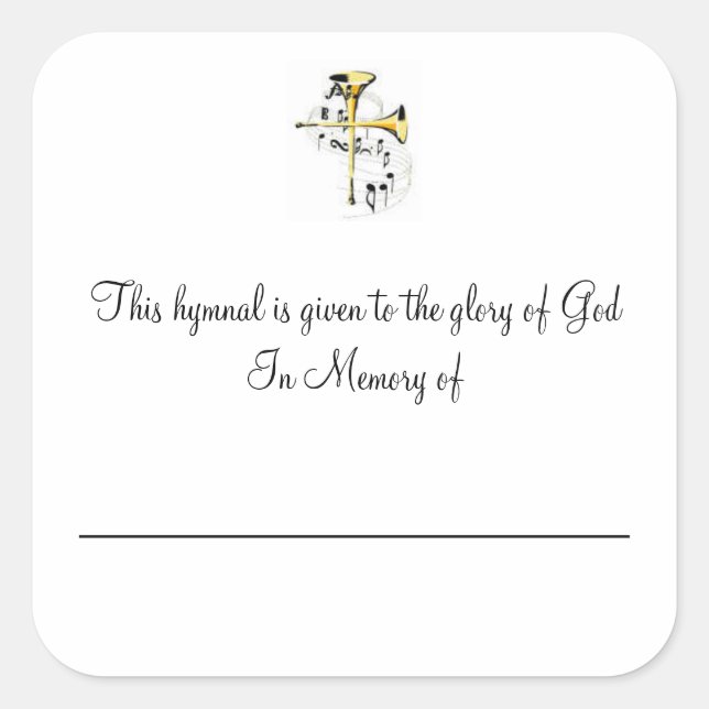 Pegatina Cuadrada Placas himnales (Anverso)