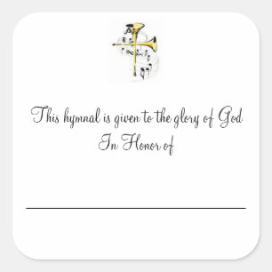 Pegatina Cuadrada Placas himnales en honor de