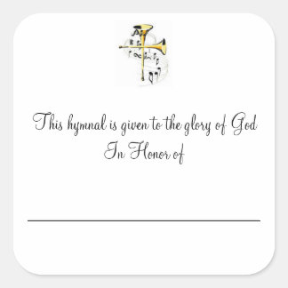 Pegatina Cuadrada Placas himnales en honor de