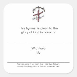 Pegatina Cuadrada Placas himnales en honor de