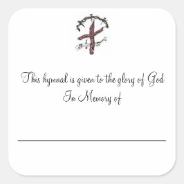 Pegatina Cuadrada Placas himnales en memoria de
