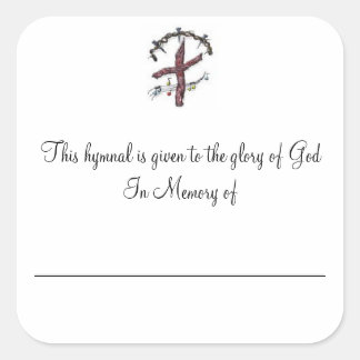 Pegatina Cuadrada Placas himnales en memoria de