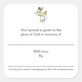 Pegatina Cuadrada Placas himnales en memoria de