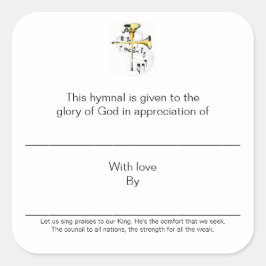 Pegatina Cuadrada Placas himnales en reconocimiento de