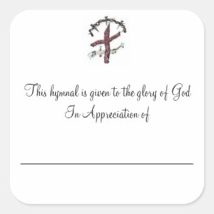 Pegatina Cuadrada Placas himnales en reconocimiento de