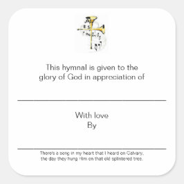 Pegatina Cuadrada Placas himnales en reconocimiento de
