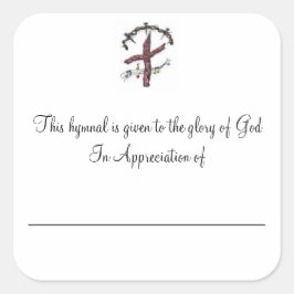 Pegatina Cuadrada Placas himnales en reconocimiento de