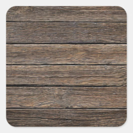 Pegatina Cuadrada Placas horizontales de madera