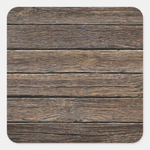 Pegatina Cuadrada Placas horizontales de madera