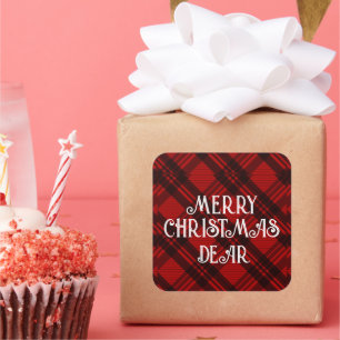 Pegatina Cuadrada  Plaid Elegante Moderno 