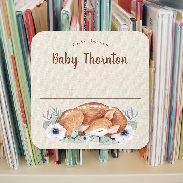 Pegatina Cuadrada Plancha de biblioteca personalizada para niños, ci (Subido por el creador)