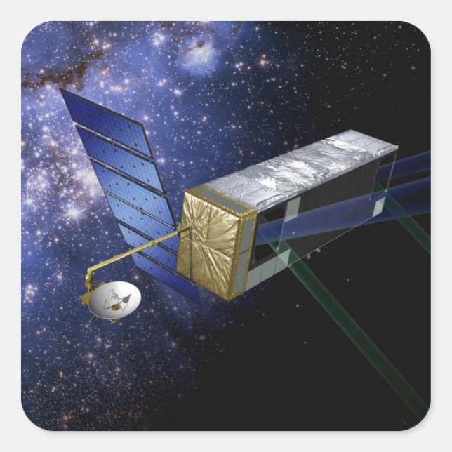 Pegatina Cuadrada PlanetaQuest de SIM (Anverso)