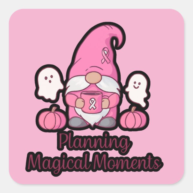 Pegatina Cuadrada Planning Magical Moments Gnome (Anverso)